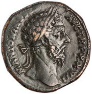 Sestertius - Marcus Aurelius VICT GER (A) IMP VI COS III S C obverse image