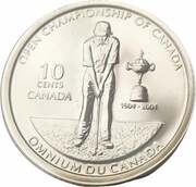 10 Cents - Elizabeth II Open Golf Championship reverse image