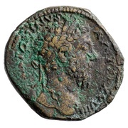 Sestertius - Marcus Aurelius IMP VI COS III S C; Mars obverse image