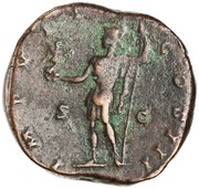 Sestertius - Marcus Aurelius IMP VII COS III S C; Roma and Victory, Rome, 174 reverse image