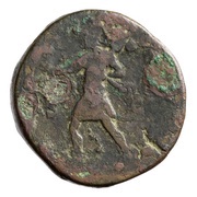 Sestertius - Marcus Aurelius IMP VII COS III S C; Mars, Rome, 174-175 reverse image