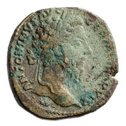 Sestertius - Marcus Aurelius IMP VII COS III S C; Annona obverse image