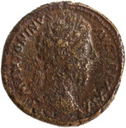 Sestertius - Marcus Aurelius IMP VII COS III S C; Fides obverse image