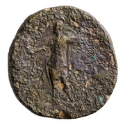 Sestertius - Marcus Aurelius IMP VII COS III S C; Roma and Victory, Rome, 174-175 reverse image