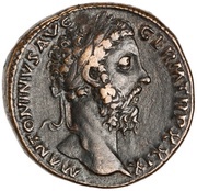 Sestertius - Marcus Aurelius LIBERALITAS AVG VI IMP VII COS III S C; Liberalitas obverse image