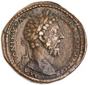 Sestertius - Marcus Aurelius TR P XXIX IMP VIII COS III S C; Annona obverse image