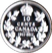 10 Cents - George V Dollar centennial, Canada, 2011 reverse image