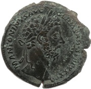 Sestertius - Marcus Aurelius IMP VIII COS III DE GERMANIS S C obverse image