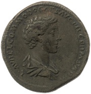 Sestertius - Commodus HILARITAS S C; Hilaritas obverse image