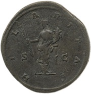 Sestertius - Commodus HILARITAS S C; Hilaritas, Rome, 175-176 reverse image