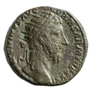 Sestertius - Marcus Aurelius and Commodus IMP VIII COS III P P DE GERM S C obverse image