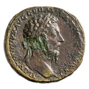 Sestertius - Marcus Aurelius IMP VIII COS III P P DE SARMATIS S C obverse image
