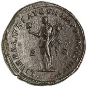 Sestertius - Marcus Aurelius LIBERALITAS AVG VII IMP VIII COS III P P S C; Liberalitas, Rome, 176-177 reverse image