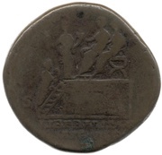 Sestertius - Marcus Aurelius and Commodus IMP VIII COS III P P LIBERALITAS AVG VII S C, Rome, 176-177 reverse image