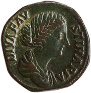 Sestertius - Faustina the Younger CONSECRATIO S C obverse image
