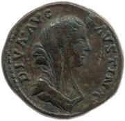 Sestertius - Faustina the Younger CONSECRATIO S C obverse image
