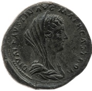 Sestertius - Faustina the Younger CONSECRATIO S C obverse image