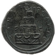 Sestertius - Faustina the Younger CONSECRATIO S C, Rome, 176-180 reverse image