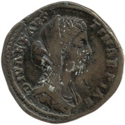Sestertius - Faustina the Younger MATRI CASTRORVM S C obverse image