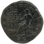 Sestertius - Faustina the Younger MATRI CASTRORVM S C, Rome, 176-180 reverse image