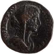 Sestertius - Faustina the Younger MATRI CASTRORVM S C obverse image