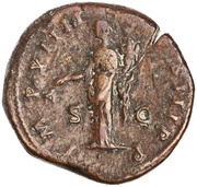 Sestertius - Marcus Aurelius IMP VIIII COS III P P S C; Pax, Rome, 177 reverse image