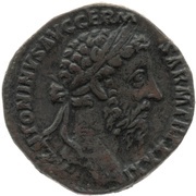 Sestertius - Marcus Aurelius IMP VIIII COS III P P S C DE SARMATIS obverse image