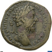 Sestertius - Marcus Aurelius LIBERALITAS AVG VII IMP VIIII COS III [P P] S C; Liberalitas obverse image