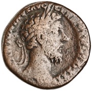 Sestertius - Marcus Aurelius VOTA PVBLICA IMP VIIII COS III P P S C obverse image