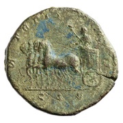 Sestertius - Commodus TR P II COS S C, Rome, 177 reverse image