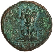 Sestertius - Commodus TR P II COS P P S C DE GERM, Rome, 177 reverse image
