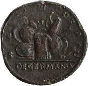 Sestertius - Commodus TR P II COS P P S C DE GERMANIS, Rome, 177 reverse image