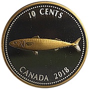 10 Cents - Elizabeth II 1967 Centennial, Canada, 2018 reverse image