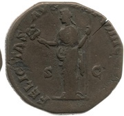 Sestertius - Marcus Aurelius FELICITAS AVG IMP VIIII COS III P P S C; Felicitas, Rome, 177-178 reverse image