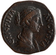 Sestertius - Crispina CONCORDIA S C; Concordia obverse image