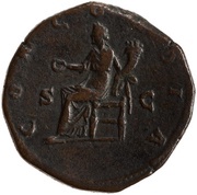 Sestertius - Crispina CONCORDIA S C; Concordia, Rome, 178-191 reverse image