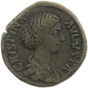 Sestertius - Crispina DIANA LVCIFERA S C; Diana obverse image