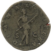 Sestertius - Crispina DIANA LVCIFERA S C; Diana, Rome, 178-191 reverse image