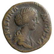 Sestertius - Crispina HILARITAS S C; Hilaritas obverse image
