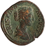 Sestertius - Crispina LAETITIA S C; Laetitia obverse image
