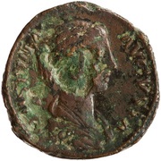 Sestertius - Crispina PVDICITIA S C; Pudicitia obverse image