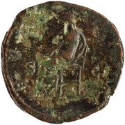 Sestertius - Crispina PVDICITIA S C; Pudicitia, Rome, 178-191 reverse image