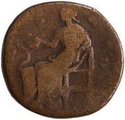 Sestertius - Crispina SALVS S C; Salus, Rome, 178-191 reverse image