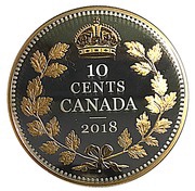 10 Cents - George V, Posthume 1936 Dot, Canada, 2018 reverse image