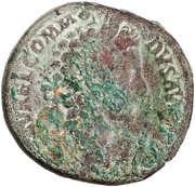 Sestertius - Commodus IMP II COS II P P S C; Minerva obverse image
