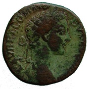 Sestertius - Commodus IMP III COS II P P S C IOVI VICTORI; Jupiter and Victory obverse image