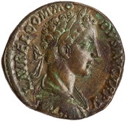 Sestertius - Commodus IOVI VICTORI IMP III COS II P P S C; Jupiter and Victory obverse image