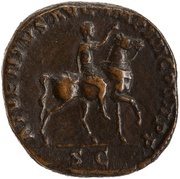 Sestertius - Commodus ADVENTVS AVG IMP IIII COS II P P S C, Rome, 180 reverse image