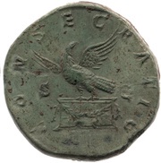 Sestertius - Marcus Aurelius Divus CONSECRATIO S C, Rome, 180 reverse image