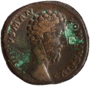 Sestertius - Marcus Aurelius Divus CONSECRATIO S C obverse image